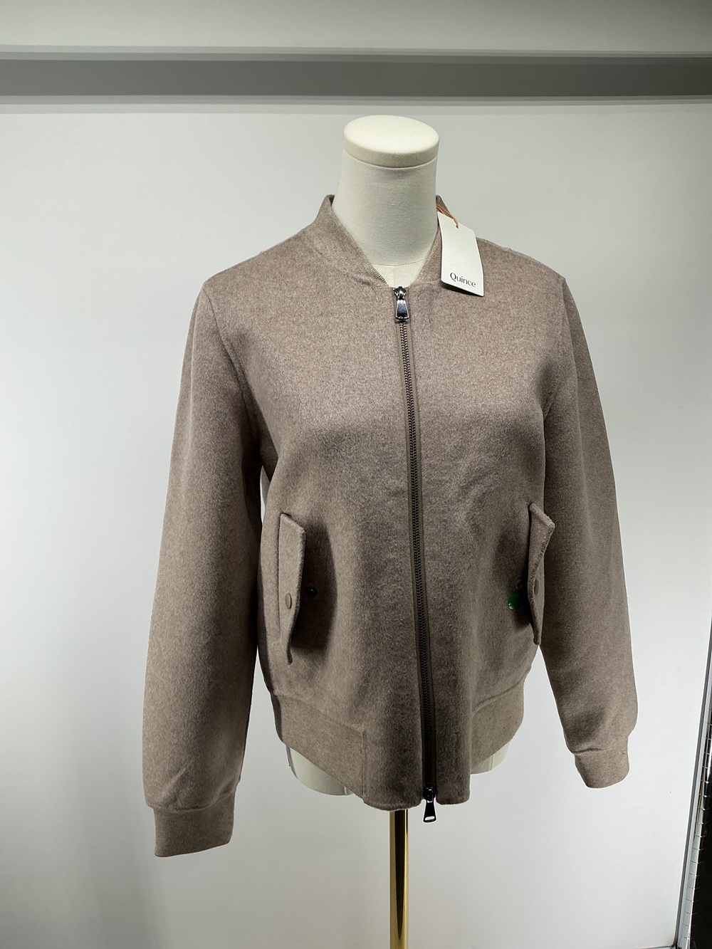 Double-Faced Merino Wool Bomber Jacket